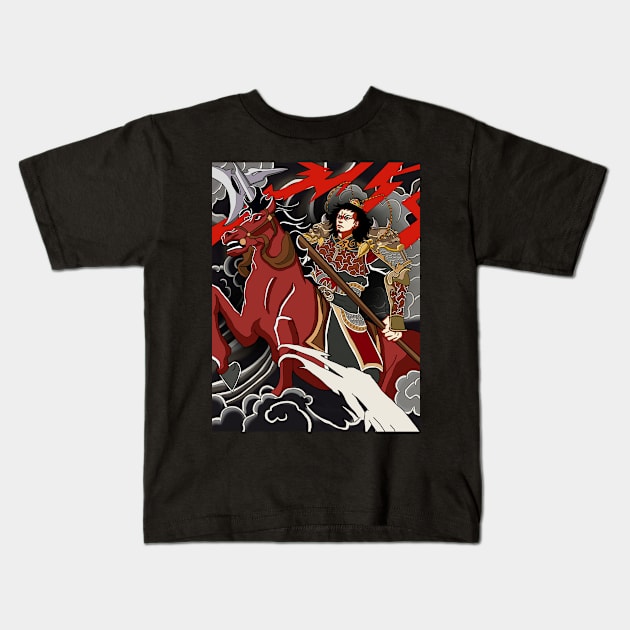 Lu Bu Fengxian Kids T-Shirt by Aq_tmk